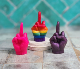 Middle Finger Fuck Soap - Custom Soap in Any Color - Rainbow Pride Soap