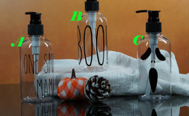 Black Halloween Lotion Dispensers Filled with Your Choice of Handmade Lotion