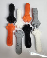 6 Large Cat Arms and Paws Soaps - Handmade Soap - Gray Grey Orange White Black Custom Colors - Perfect for Cat Lovers