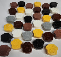 18 Dog Paws Small Soaps - Handmade Soap - Brown Yellow White Black Custom Colors - Perfect for Dog Lovers