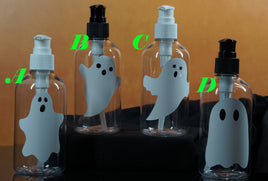 4 White Ghost Handmade Lotion Dispenser Filled with Your Choice of Handmade Lotion