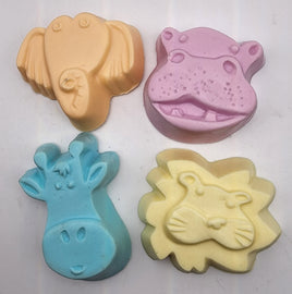 Handmade Animal Soap for Kids - Lion, Hippo, Giraffe, Elephant