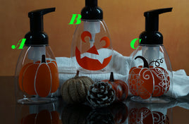 Ghost & Pumpkin Handmade Halloween Soap Dispensers Filled with Your Choice of Handmade Foaming Soap
