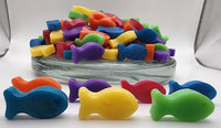 40 Multi-Color Miniature Fish Soaps - Pride Soap