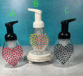 Hearts in Hearts Plastic Refillable Foaming Soap Dispenser