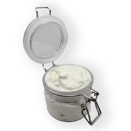 an open mason jar of moisturizer